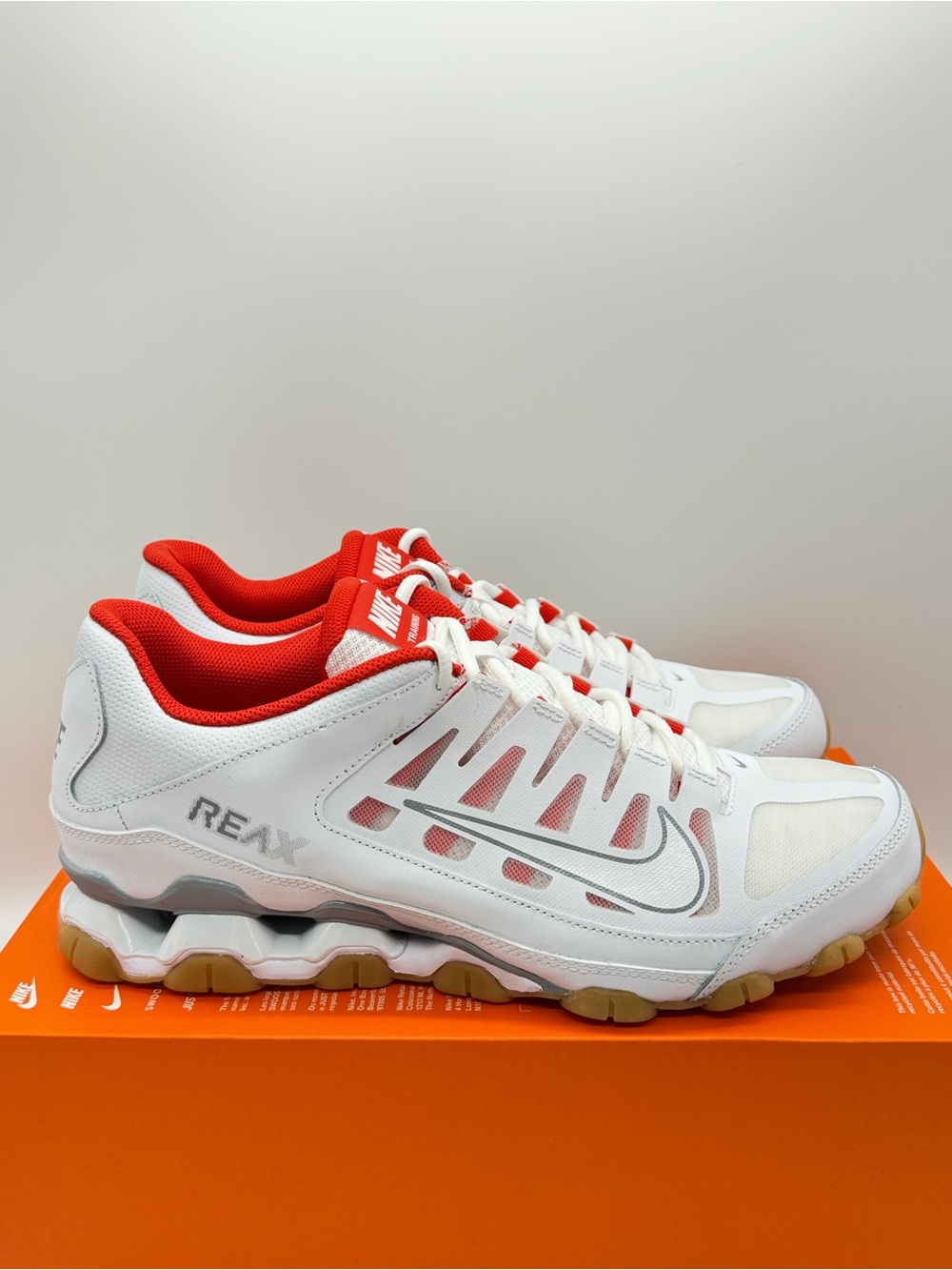 Nike REAX 8 TR Mesh White Wolf Grey 621716-103 Men’s Size 11.5